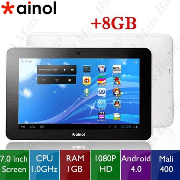 Tablet PC Novo Tornados 7 "Multi-touch Android 4.0 / w WiFi